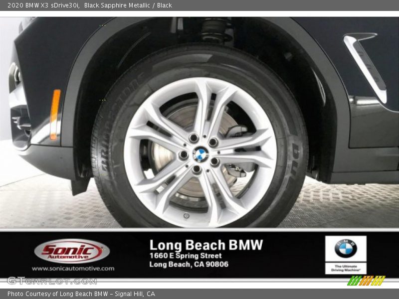 Black Sapphire Metallic / Black 2020 BMW X3 sDrive30i