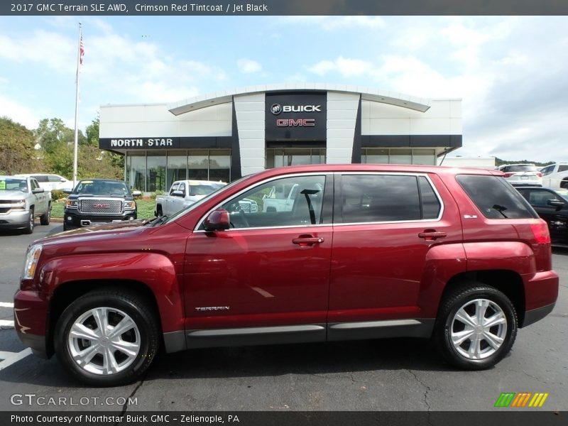 Crimson Red Tintcoat / Jet Black 2017 GMC Terrain SLE AWD