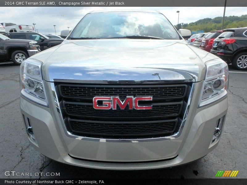Champagne Silver Metallic / Jet Black 2014 GMC Terrain SLE AWD