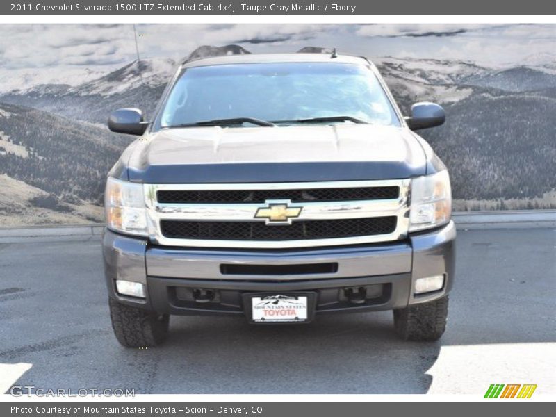 Taupe Gray Metallic / Ebony 2011 Chevrolet Silverado 1500 LTZ Extended Cab 4x4