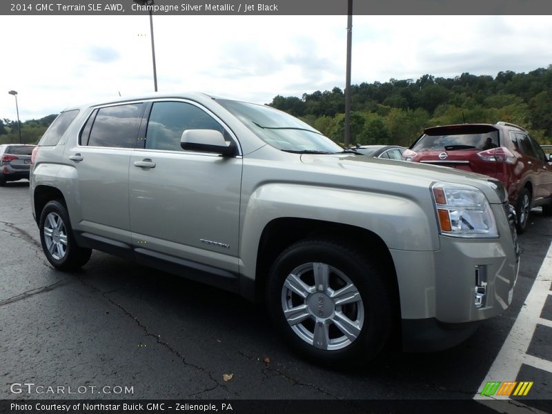 Champagne Silver Metallic / Jet Black 2014 GMC Terrain SLE AWD