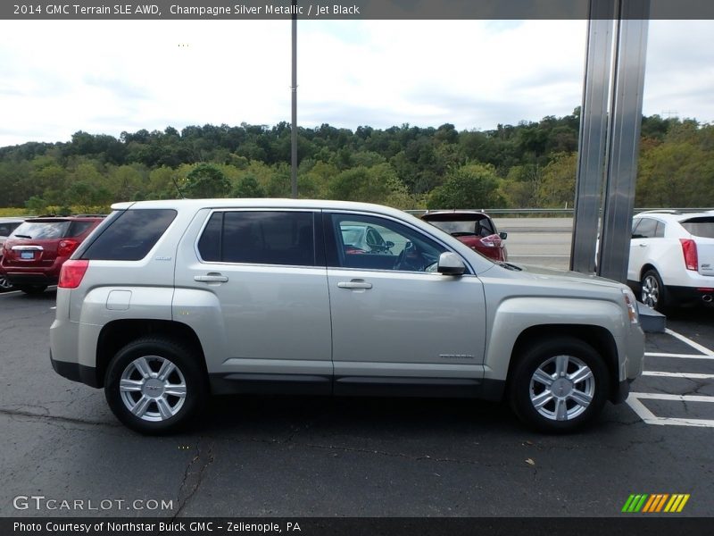 Champagne Silver Metallic / Jet Black 2014 GMC Terrain SLE AWD