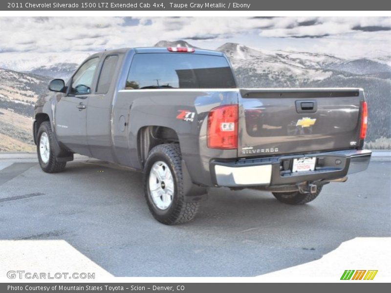 Taupe Gray Metallic / Ebony 2011 Chevrolet Silverado 1500 LTZ Extended Cab 4x4