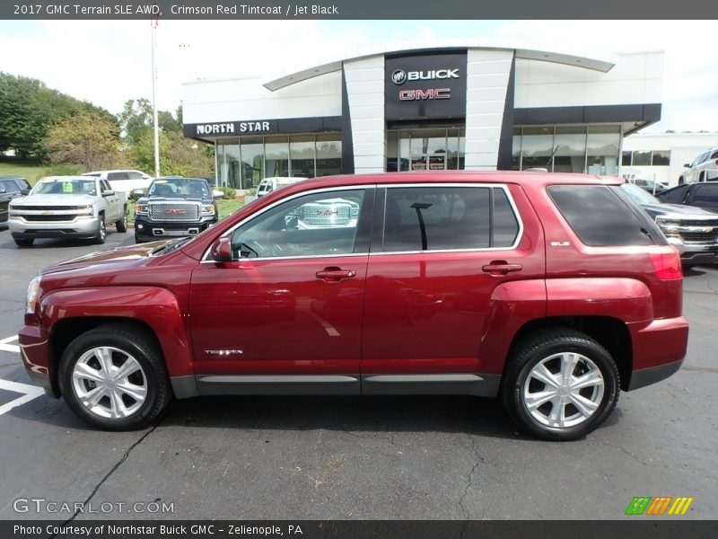 Crimson Red Tintcoat / Jet Black 2017 GMC Terrain SLE AWD