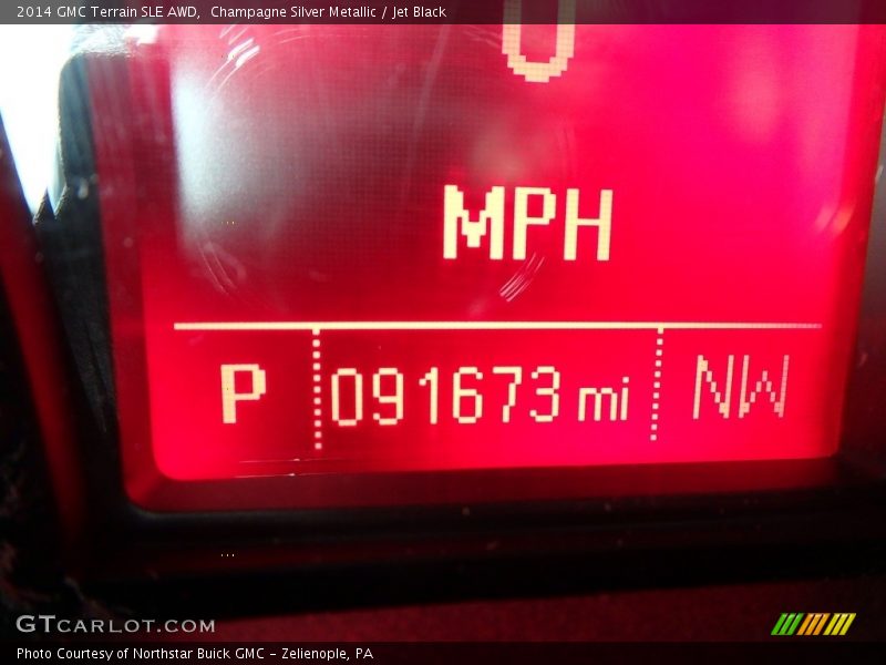 Champagne Silver Metallic / Jet Black 2014 GMC Terrain SLE AWD