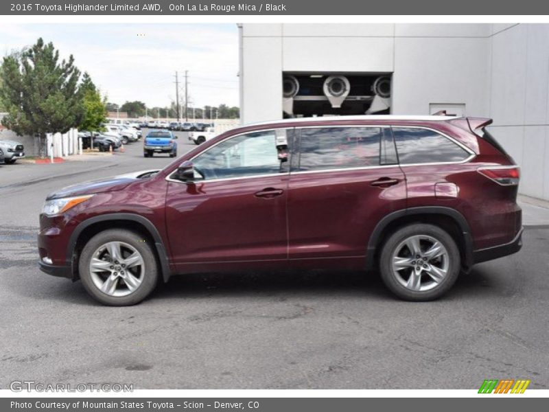 Ooh La La Rouge Mica / Black 2016 Toyota Highlander Limited AWD
