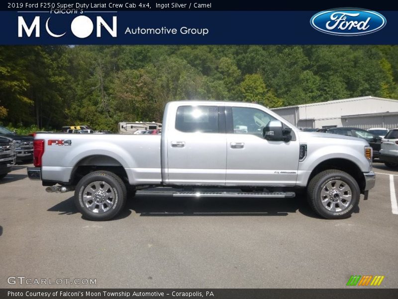 Ingot Silver / Camel 2019 Ford F250 Super Duty Lariat Crew Cab 4x4