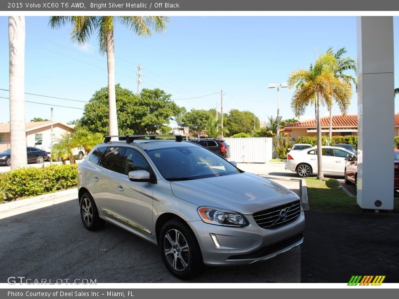 Bright Silver Metallic / Off Black 2015 Volvo XC60 T6 AWD