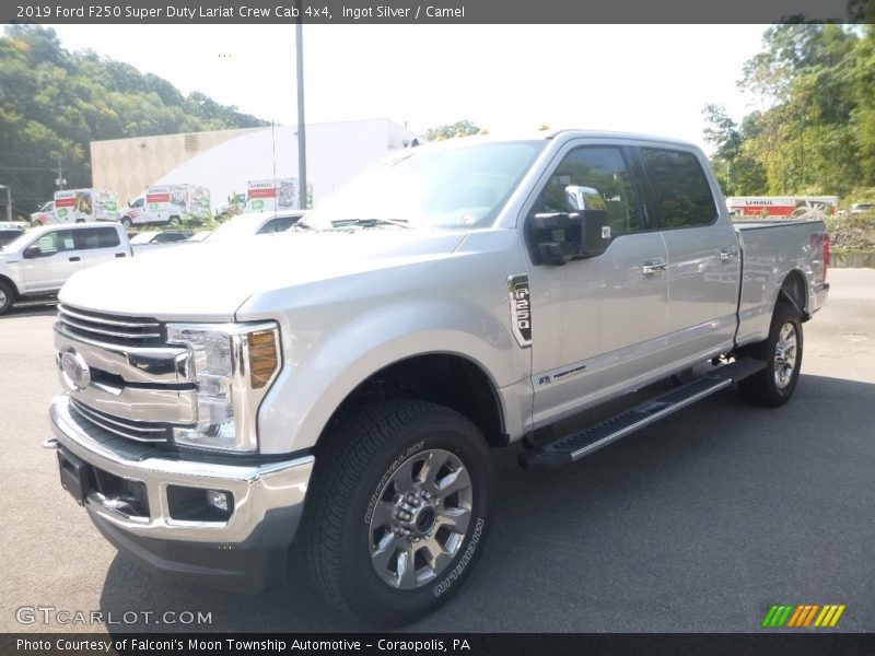 Ingot Silver / Camel 2019 Ford F250 Super Duty Lariat Crew Cab 4x4