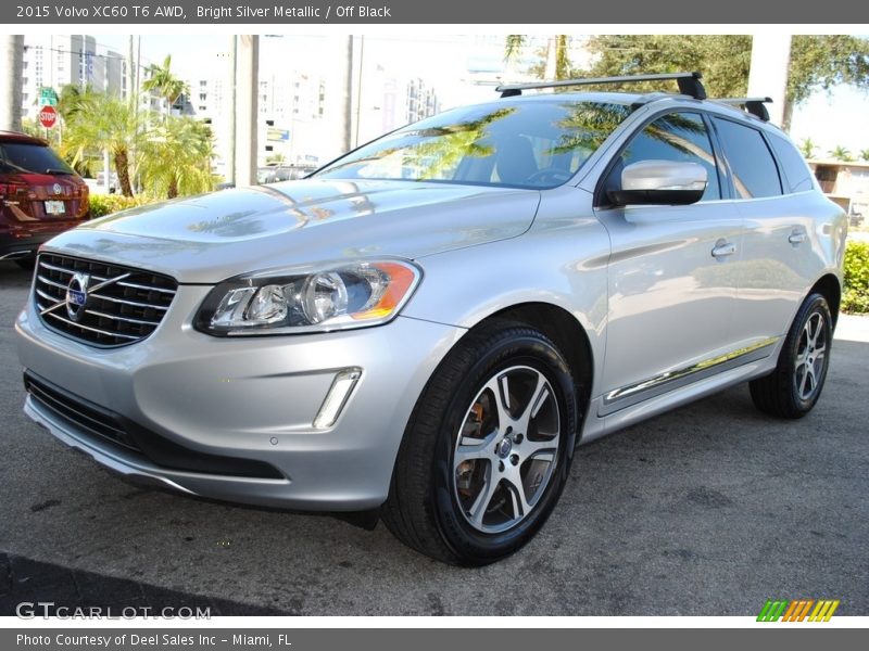 Bright Silver Metallic / Off Black 2015 Volvo XC60 T6 AWD