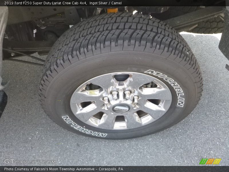 Ingot Silver / Camel 2019 Ford F250 Super Duty Lariat Crew Cab 4x4