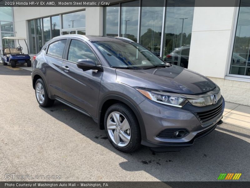 Modern Steel Metallic / Gray 2019 Honda HR-V EX AWD