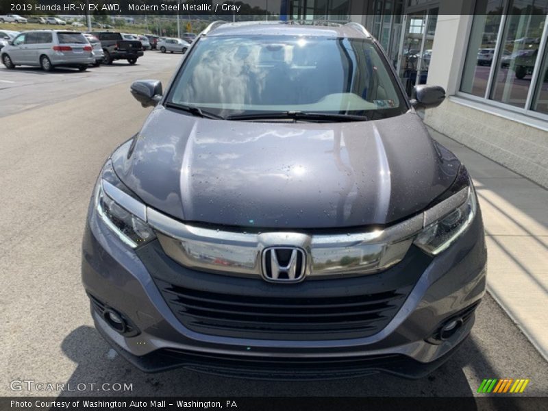 Modern Steel Metallic / Gray 2019 Honda HR-V EX AWD