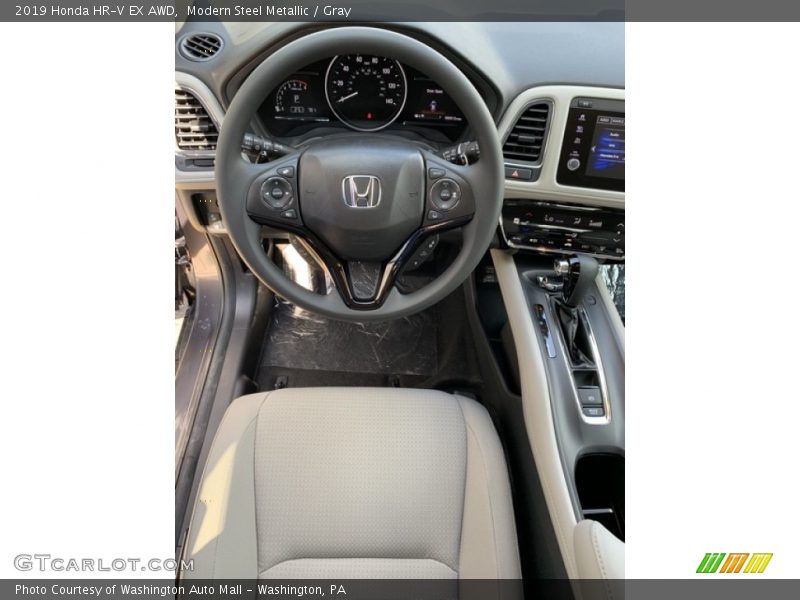 Modern Steel Metallic / Gray 2019 Honda HR-V EX AWD