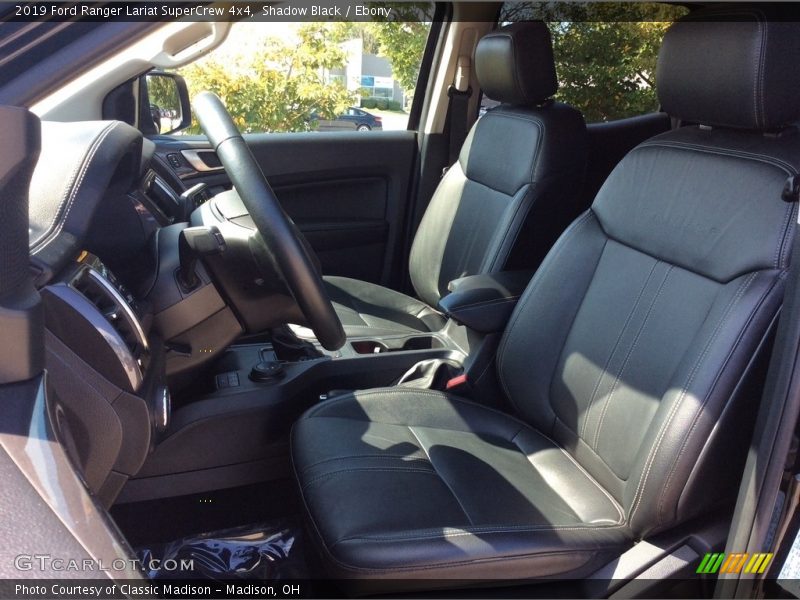 Front Seat of 2019 Ranger Lariat SuperCrew 4x4