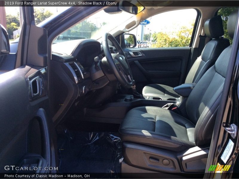 Front Seat of 2019 Ranger Lariat SuperCrew 4x4