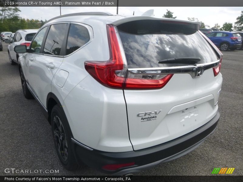 Platinum White Pearl / Black 2019 Honda CR-V Touring AWD