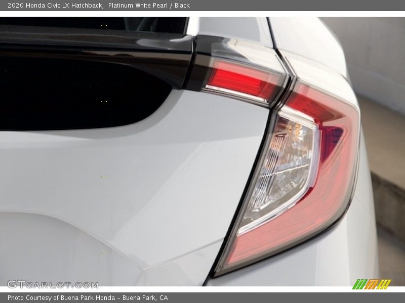 Platinum White Pearl / Black 2020 Honda Civic LX Hatchback