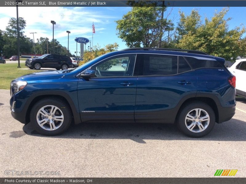 Blue Emerald Metallic / Jet Black 2020 GMC Terrain SLE