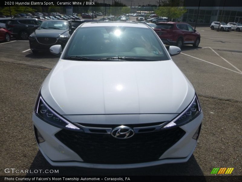 Ceramic White / Black 2020 Hyundai Elantra Sport