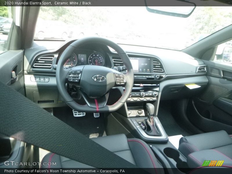 Ceramic White / Black 2020 Hyundai Elantra Sport