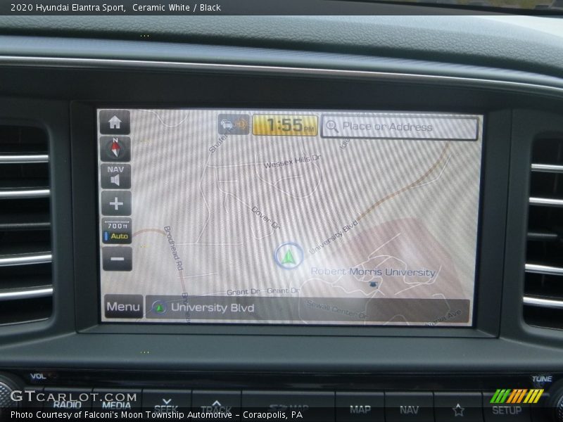 Navigation of 2020 Elantra Sport