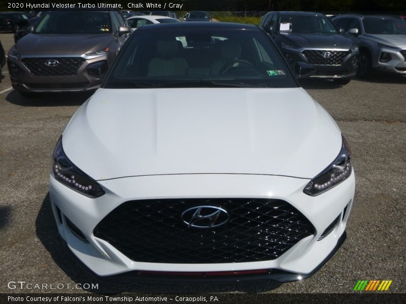 Chalk White / Gray 2020 Hyundai Veloster Turbo Ultimate