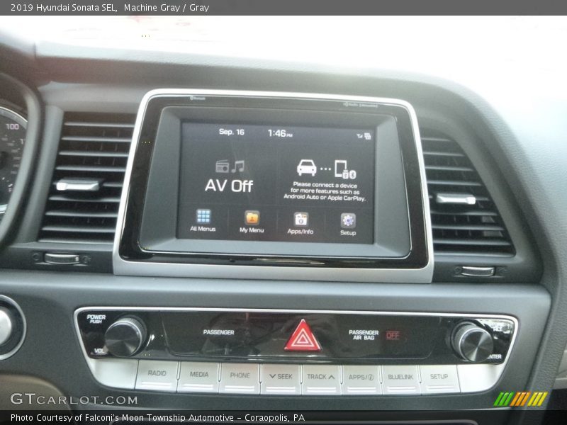 Machine Gray / Gray 2019 Hyundai Sonata SEL