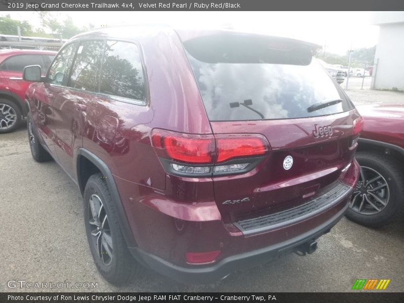 Velvet Red Pearl / Ruby Red/Black 2019 Jeep Grand Cherokee Trailhawk 4x4