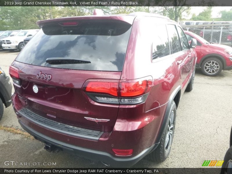 Velvet Red Pearl / Ruby Red/Black 2019 Jeep Grand Cherokee Trailhawk 4x4