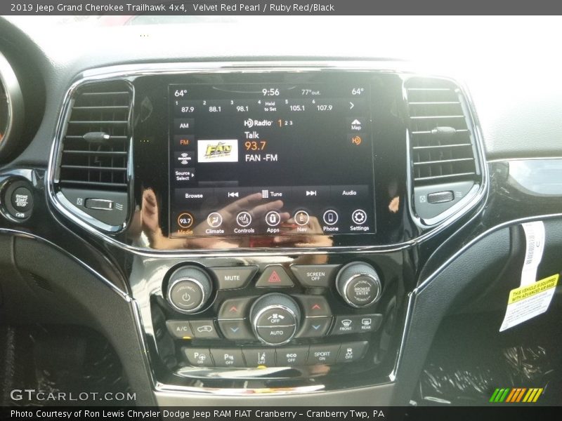 Velvet Red Pearl / Ruby Red/Black 2019 Jeep Grand Cherokee Trailhawk 4x4