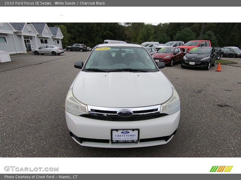 White Suede / Charcoal Black 2010 Ford Focus SE Sedan