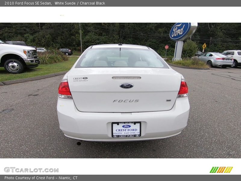 White Suede / Charcoal Black 2010 Ford Focus SE Sedan