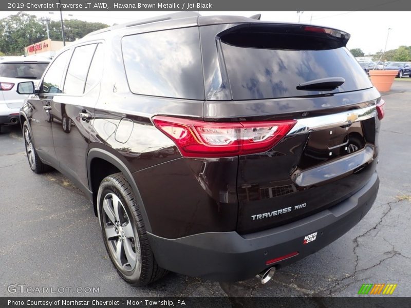 Havana Brown Metallic / Jet Black 2019 Chevrolet Traverse LT AWD