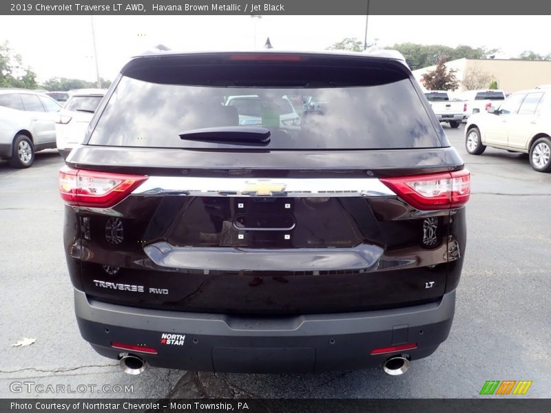 Havana Brown Metallic / Jet Black 2019 Chevrolet Traverse LT AWD