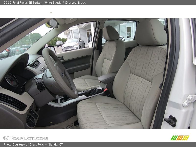 White Suede / Charcoal Black 2010 Ford Focus SE Sedan