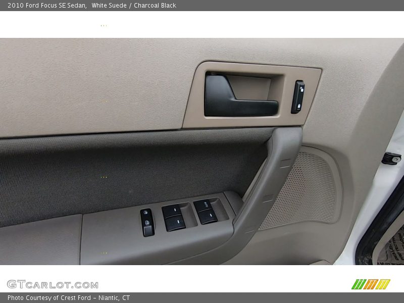 White Suede / Charcoal Black 2010 Ford Focus SE Sedan