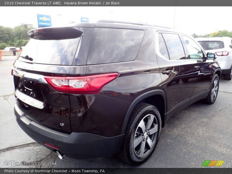 Havana Brown Metallic / Jet Black 2019 Chevrolet Traverse LT AWD