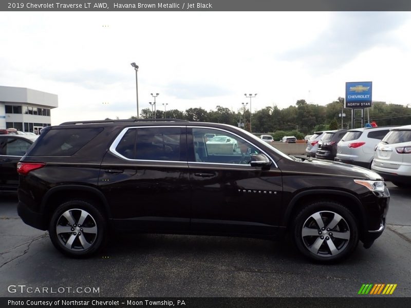 Havana Brown Metallic / Jet Black 2019 Chevrolet Traverse LT AWD