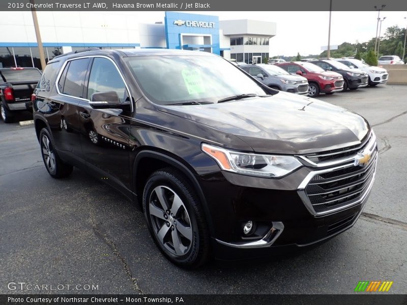 Havana Brown Metallic / Jet Black 2019 Chevrolet Traverse LT AWD