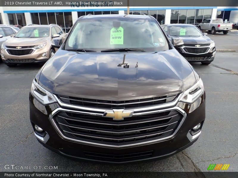 Havana Brown Metallic / Jet Black 2019 Chevrolet Traverse LT AWD