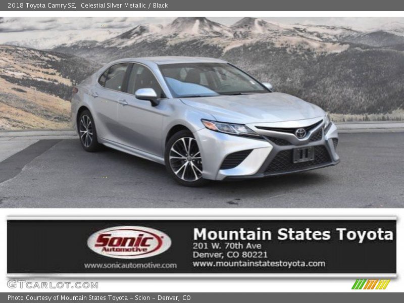 Celestial Silver Metallic / Black 2018 Toyota Camry SE