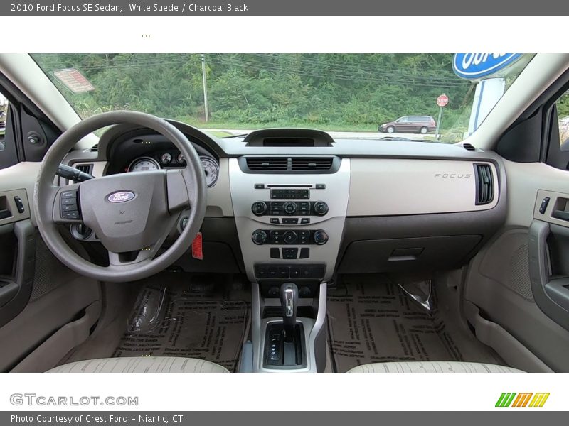 White Suede / Charcoal Black 2010 Ford Focus SE Sedan