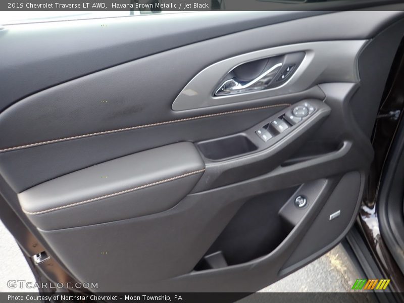 Havana Brown Metallic / Jet Black 2019 Chevrolet Traverse LT AWD