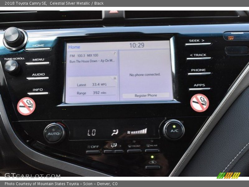 Celestial Silver Metallic / Black 2018 Toyota Camry SE