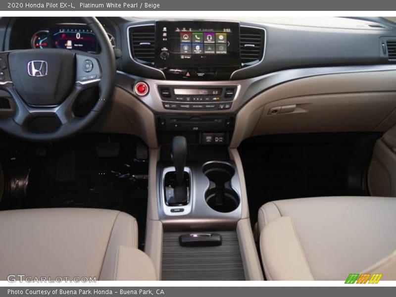 Platinum White Pearl / Beige 2020 Honda Pilot EX-L