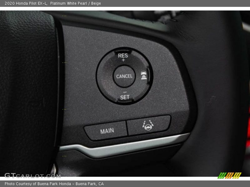 Platinum White Pearl / Beige 2020 Honda Pilot EX-L