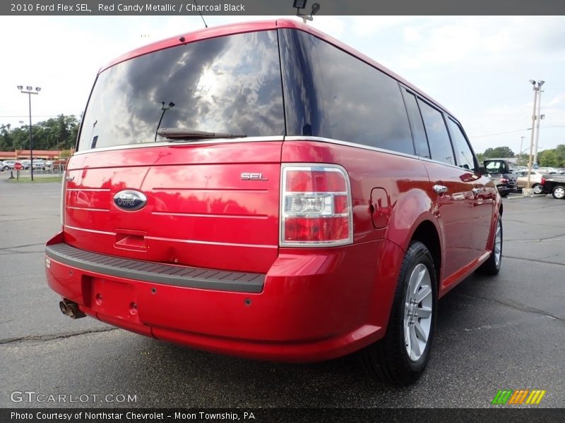 Red Candy Metallic / Charcoal Black 2010 Ford Flex SEL