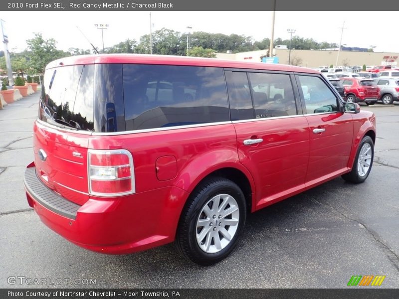 Red Candy Metallic / Charcoal Black 2010 Ford Flex SEL