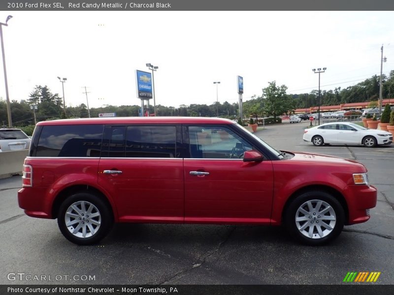 Red Candy Metallic / Charcoal Black 2010 Ford Flex SEL